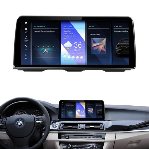 Màn hình androi 12.3inch cho Bmw 5series F10 gps carplay 