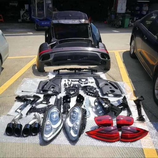 Bodykit nâng đời Porsche Cayenne 2011 lên 2017 GTS đèn Led thường  tháo xe kết hợp oem